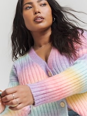 Simply Be Blue Boyfriend Ombre Cardigan - Image 4 of 4