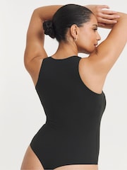 Simply Be Black & White Magisculpt Smoothing Racer Bodysuit 2 Pack - Image 4 of 4