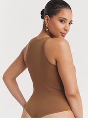 Simply Be Black & Brown Magisculpt Smoothing Racer Bodysuit 2 Pack - Image 3 of 4