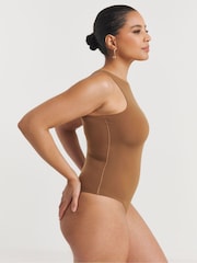 Simply Be Black & Brown Magisculpt Smoothing Racer Bodysuit 2 Pack - Image 4 of 4