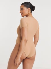 Simply Be Black & Nude Magisculpt Smoothing T-Shirt Bodysuits 2 Pack - Image 4 of 4