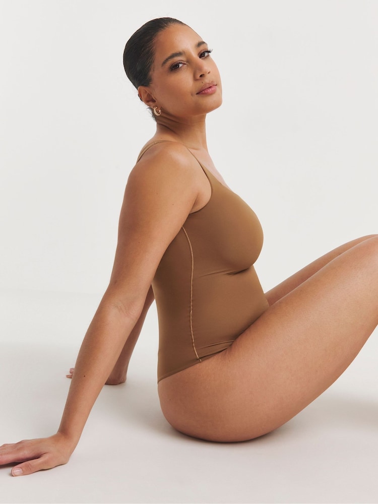Simply Be Black & Dark Nude Magisculpt Smoothing Bodysuit 2 Pack - Image 2 of 4 Simply Be Black & Dark Nude Magisculpt Smoothing Bodysuit 2 Pack - Image 2 of 4