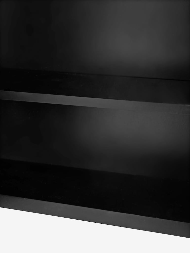 Black Contemporary Wire Round Mirror Wall Cabinet - Image 9 of 9