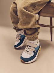 Blue/Neutral Elastic Lace Trainers - Image 2 of 7