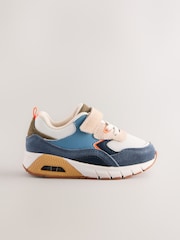Blue/Neutral Elastic Lace Trainers - Image 4 of 7