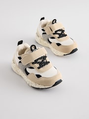 Neutral Elastic Lace Trainers - Image 1 of 5