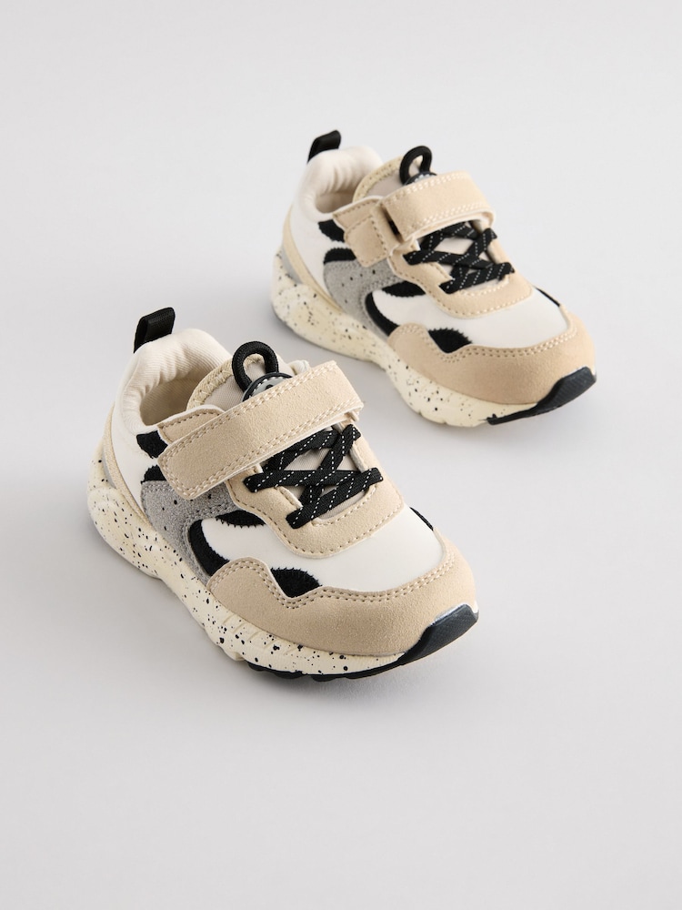 Neutral Elastic Lace Trainers - Image 1 of 5