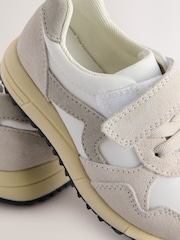 Grey Touch Fastening Elastic Lace Retro Trainers - Image 3 of 5