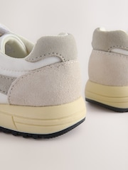 Grey Touch Fastening Elastic Lace Retro Trainers - Image 4 of 5