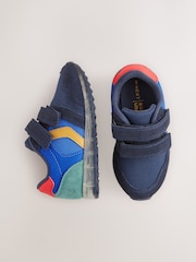 Navy Blue Light-Up Double Strap Trainers - Image 3 of 5