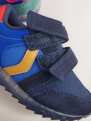 Navy Blue Light-Up Double Strap Trainers - Image 4 of 5
