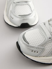 White/Silver Touch Fastening Mesh Trainers - Image 5 of 5