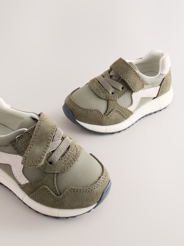 Green Touch Fastening Elastic Lace Retro Trainers - Image 4 of 6