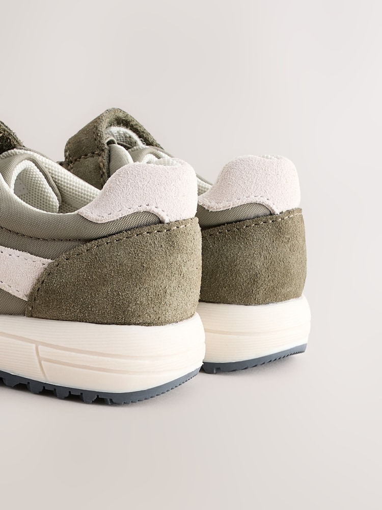 Green Touch Fastening Elastic Lace Retro Trainers - Image 5 of 6