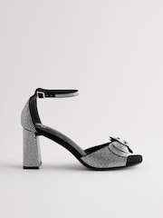Black Forever Comfort® Block Corsage Sandals - Image 7 of 10