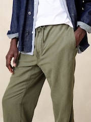 Banana Republic Green Tencel-Linen Pull On Trousers - Image 3 of 3