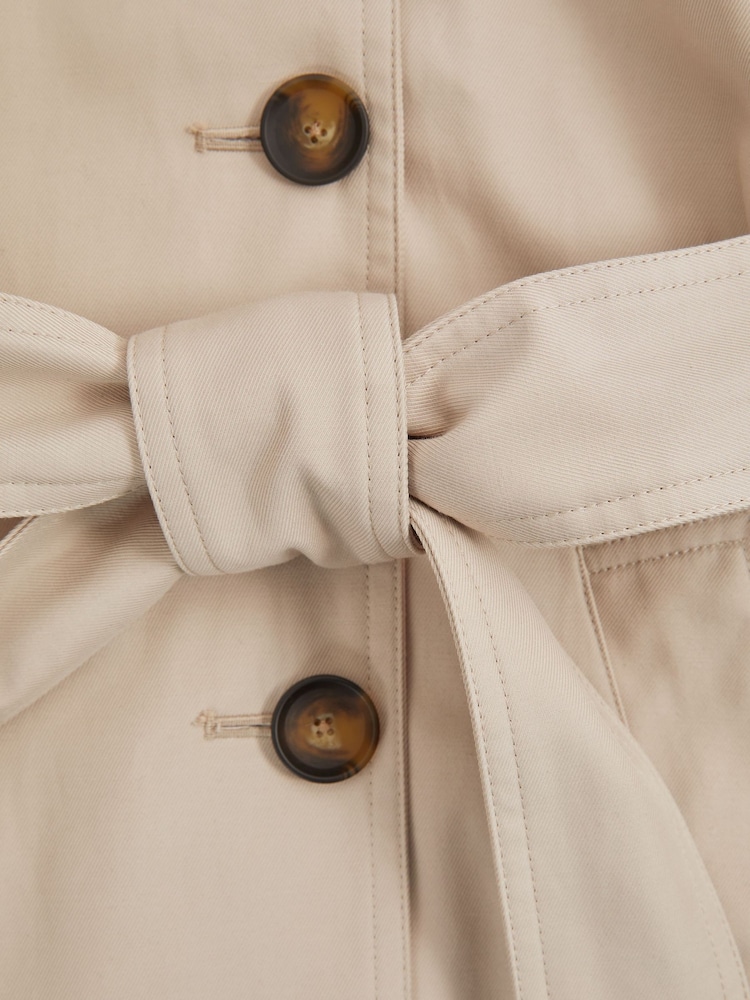 Reiss Stone Azura Hooded Insert Trench Coat - Image 9 of 9