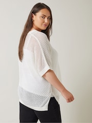 Evans Curve Tape Yarn White crochet - Image 3 of 5