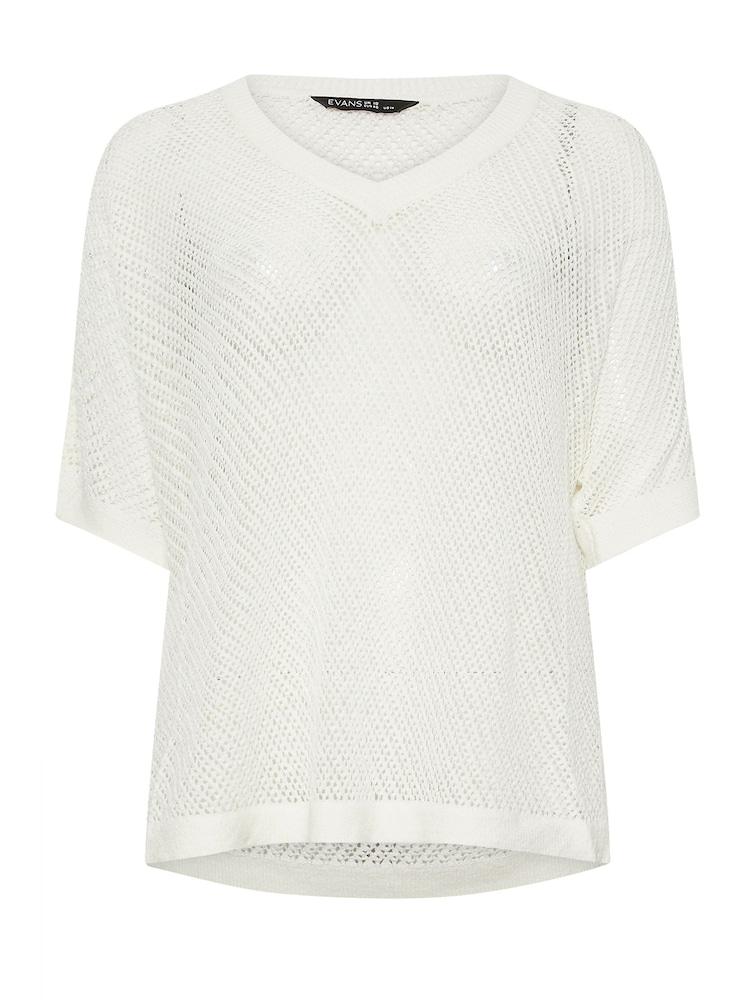 Evans Curve Tape Yarn White crochet - Image 5 of 5