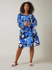 Evans Curve Floral Print Tunic Dress - Image 1 of 5