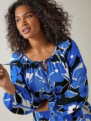 Evans Curve Floral Print Tunic Dress - Image 4 of 5