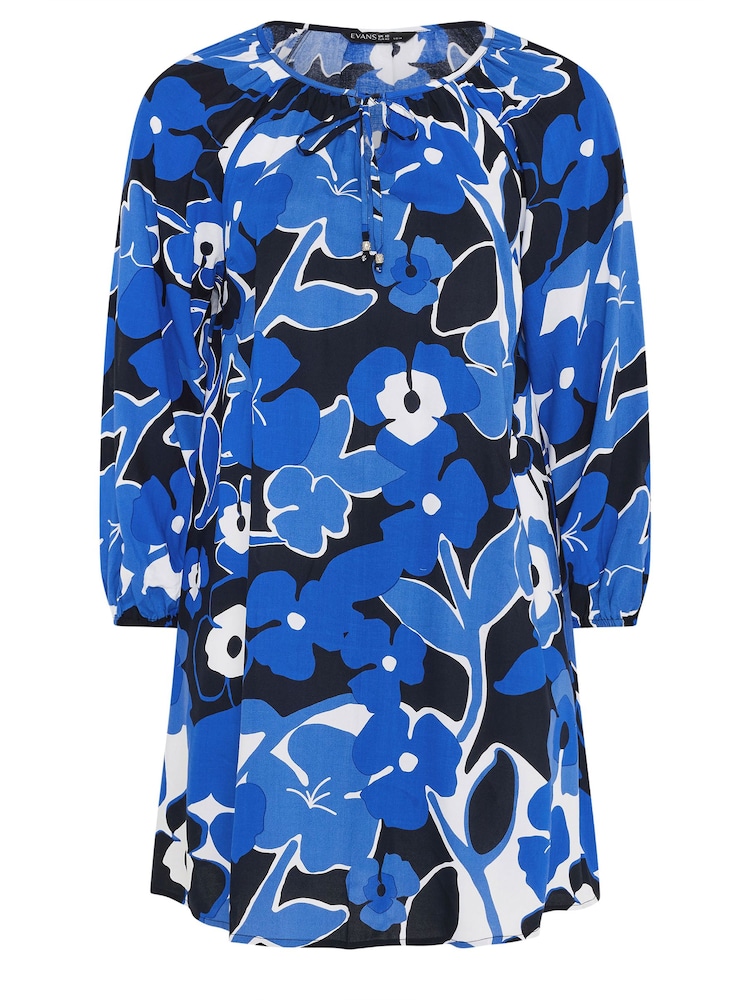 Evans Curve Floral Print Tunic Dress - Image 5 of 5