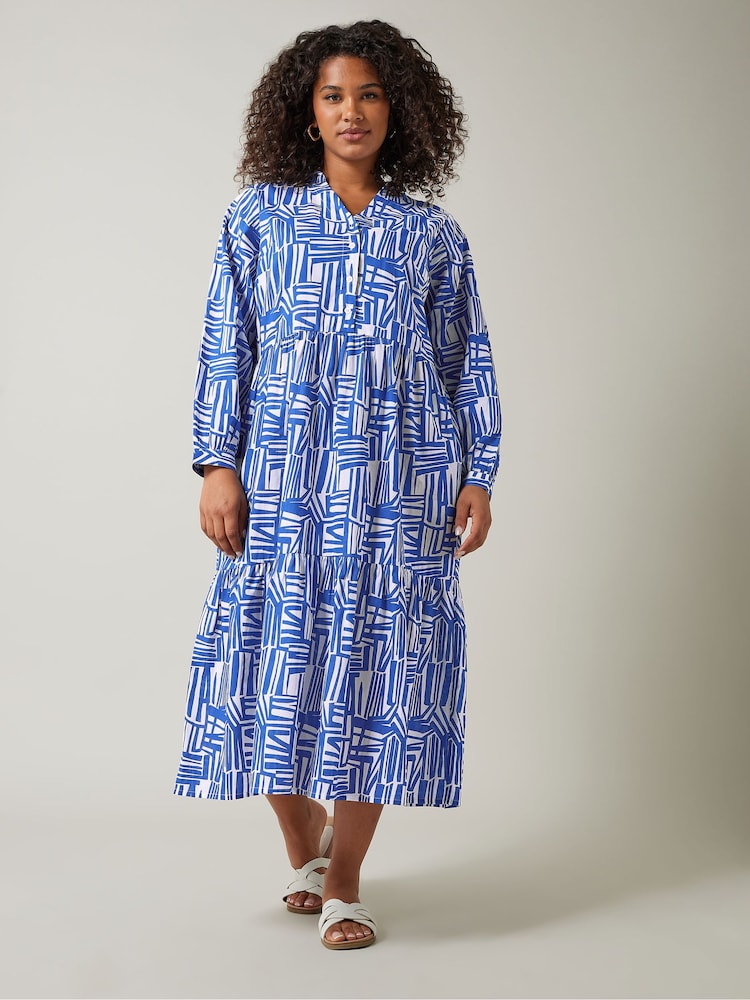 evans shirt dress Buy Evans White Abstract Long Sleeve Shirt Dress from Next USA