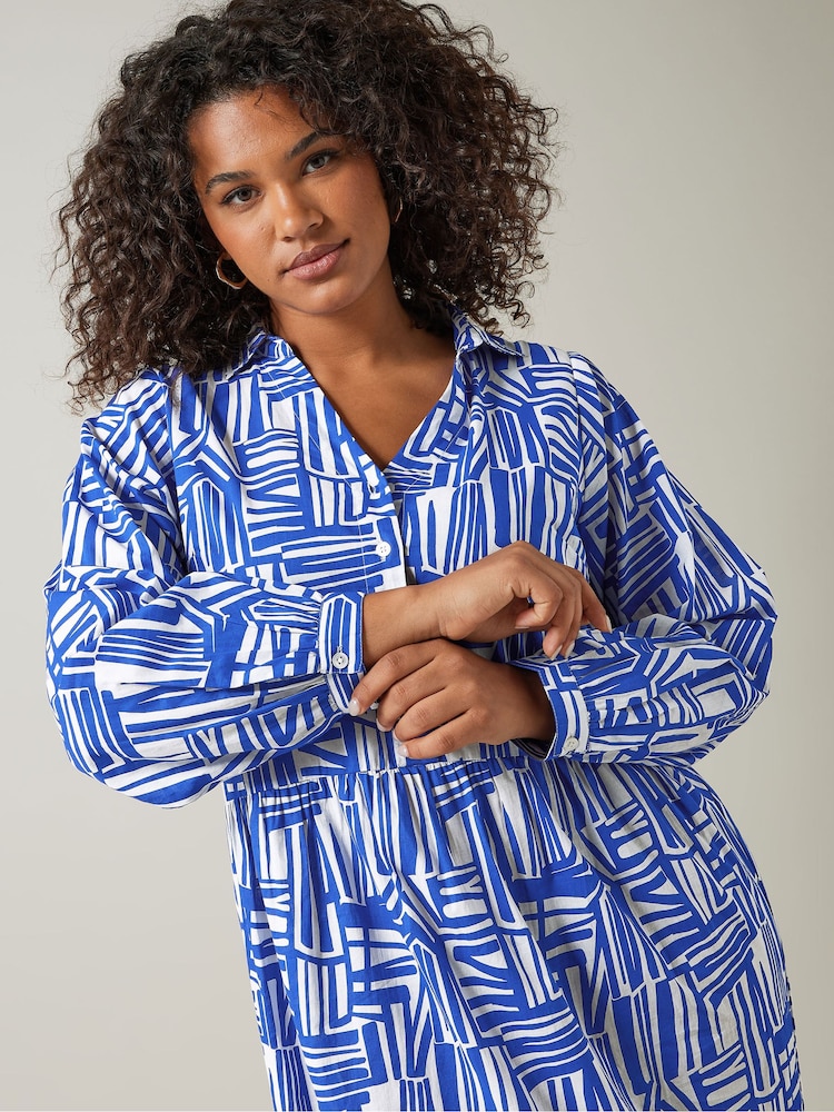 evans shirt dress Buy Evans White Abstract Long Sleeve Shirt Dress from Next USA
