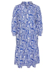 Evans Abstract Long Sleeve Shirt White Dress - Image 6 of 6