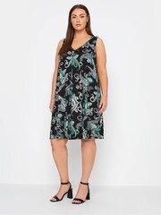 Evans Paisey Print Black Dress - Image 2 of 4