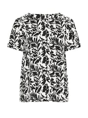 Evans Floral Crinkle White Top - Image 5 of 5