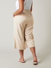 Evans Linen Blend Cropped Trousers - Image 3 of 3