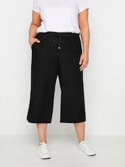 Evans Linen Blend Cropped Trousers - Image 1 of 2