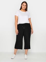 Evans Linen Blend Cropped Trousers - Image 2 of 2