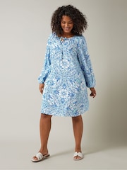 Evans Tile Tunic White Dress - Image 1 of 6
