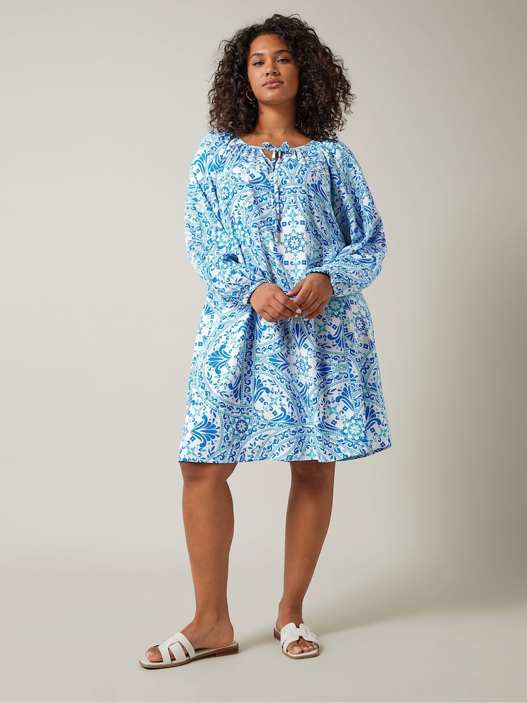 Evans Tile Tunic White Dress - Image 2 of 6