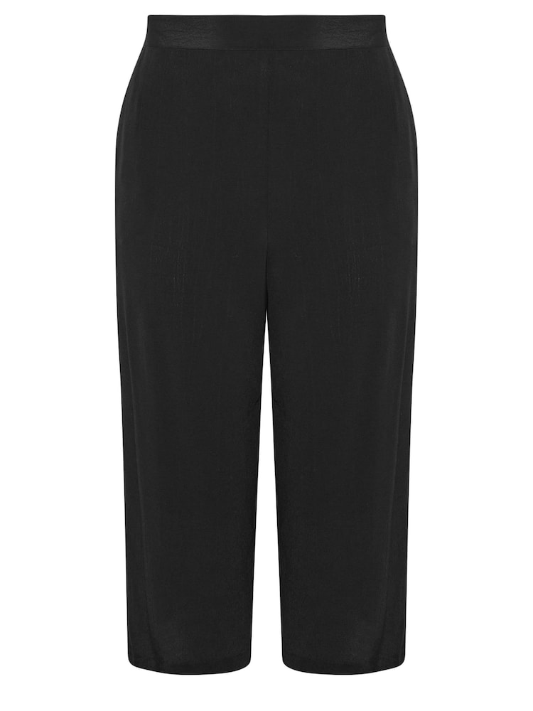 Evans Crepe Wide Leg Black Culottes - Image 5 of 5 Evans Crepe Wide Leg Black Culottes - Image 5 of 5