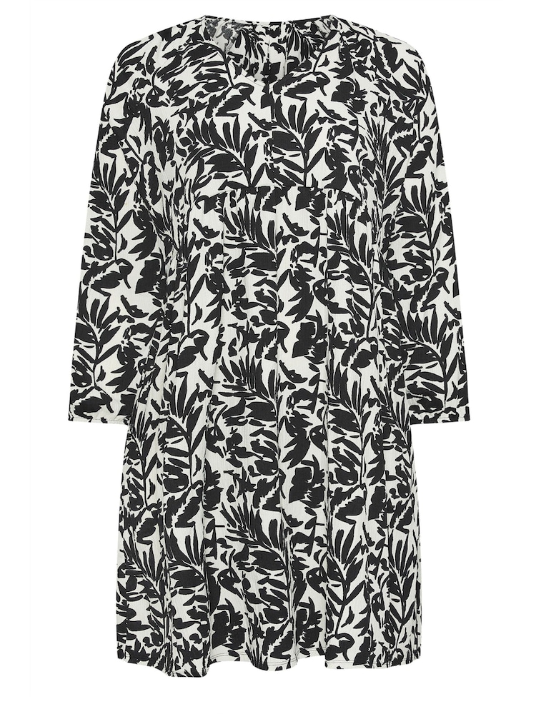 Evans Floral Crinkle Midi White Dress - Image 6 of 6