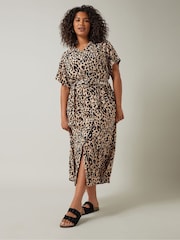 Evans Animal Print Shirt Black Dress - Image 2 of 5