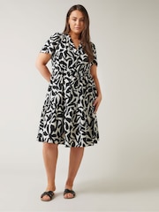 Evans Abstract Midi Shirt Dress - Image 1 of 3
