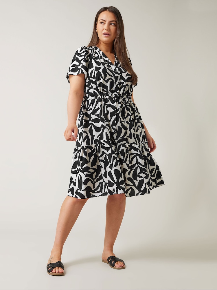 Evans Abstract Midi Shirt Dress - Image 2 of 3