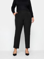 Evans Elasticated Straight Leg Black Trousers - Image 1 of 2