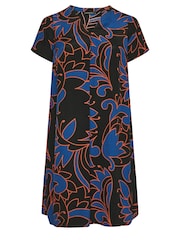 Evans Printed Shift Black Dress - Image 5 of 5