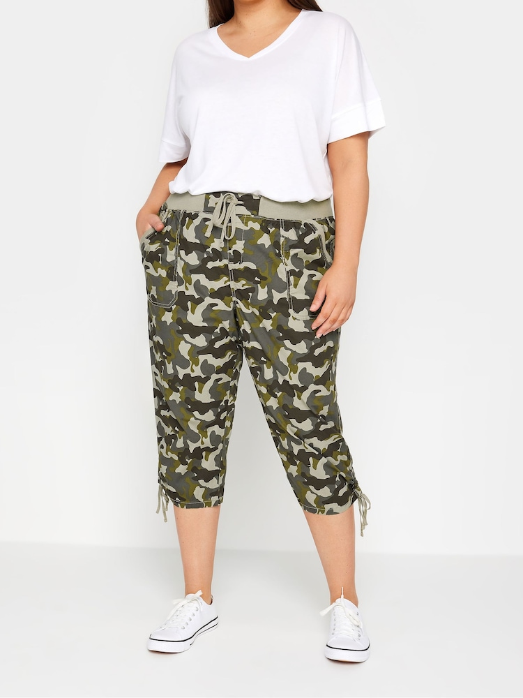 Evans Elasticated Waist Cropped Trousers - Image 1 of 2