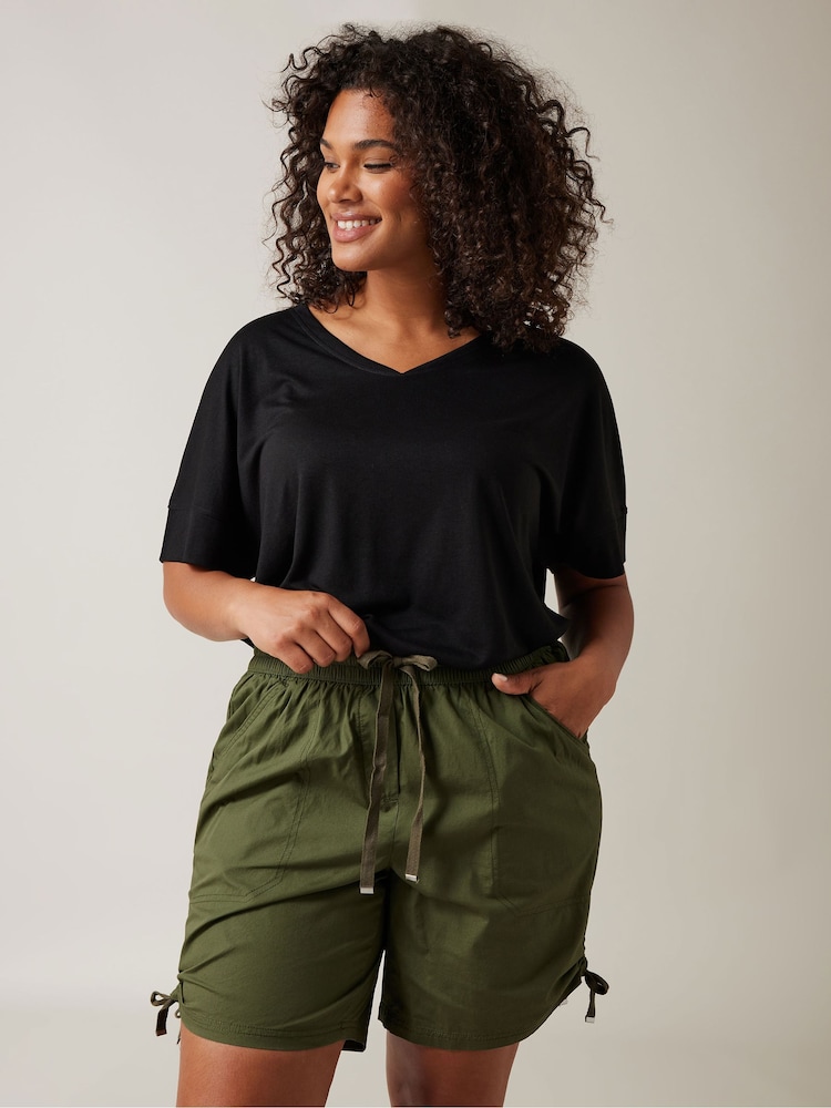 Evans 100% Cotton Poplin Shorts - Image 1 of 4