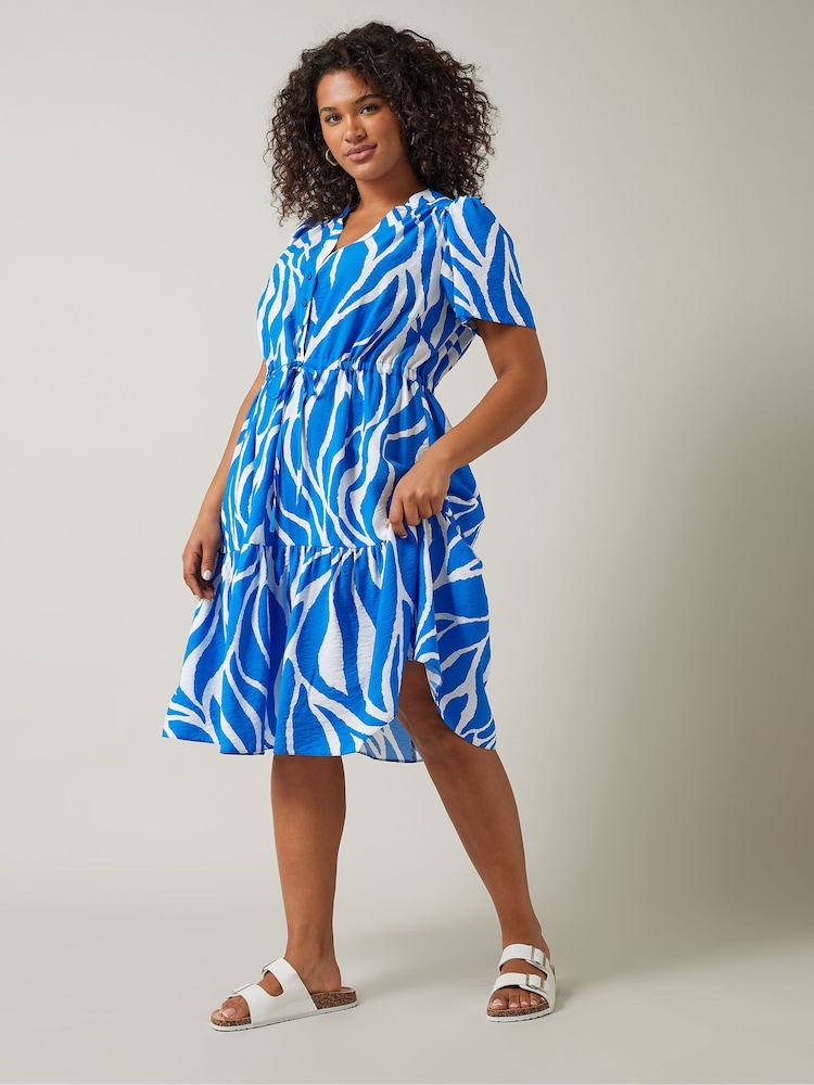 Evans Abstract Midi Shirt Dress - Image 2 of 5