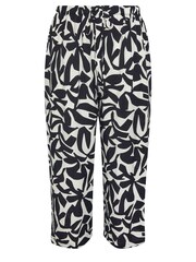 Evans Natural Geometric Print Wide Leg Trousers - Image 5 of 5