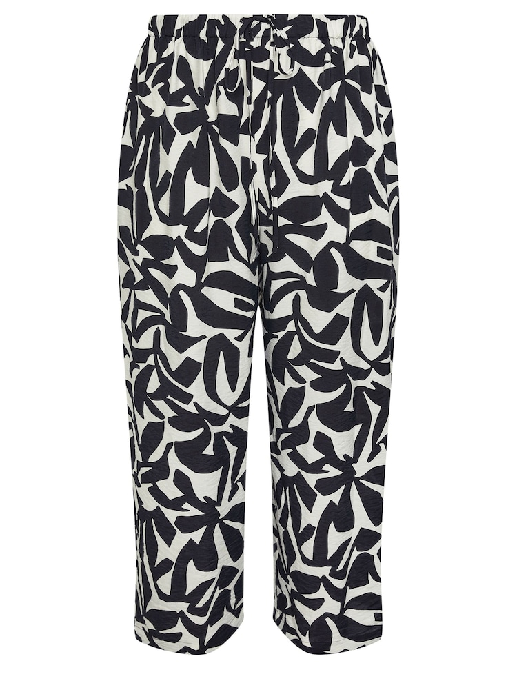 Evans Natural Geometric Print Wide Leg Trousers - Image 5 of 5