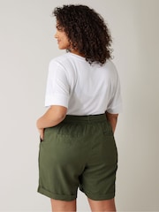 Evans Green Paperbag Waist Shorts - Image 5 of 5
