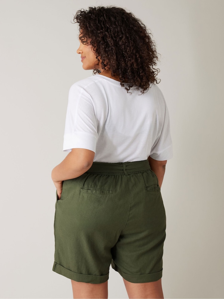 Evans Green Paperbag Waist Shorts - Image 5 of 5